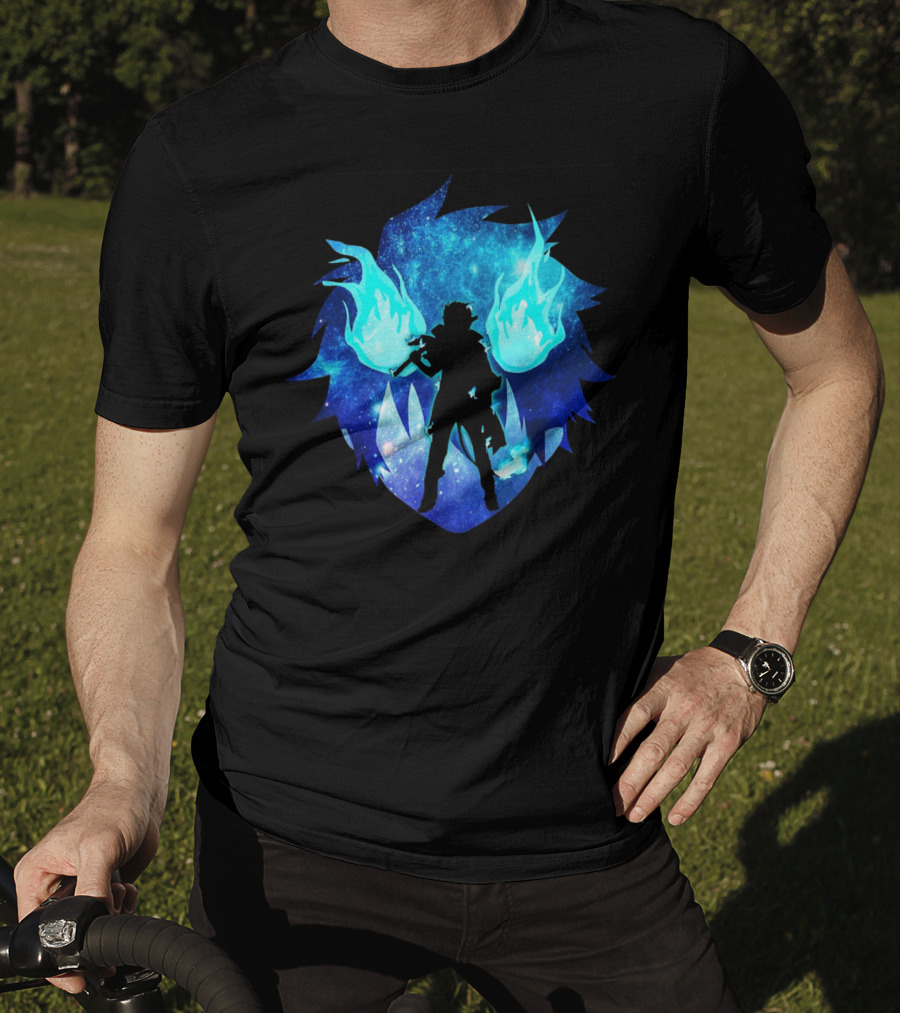 Blue Flames Ao No Anime Exorcist T-Shirt