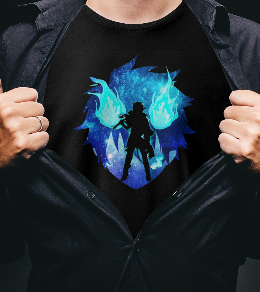 Blue Flames Ao No Anime Exorcist T-Shirt