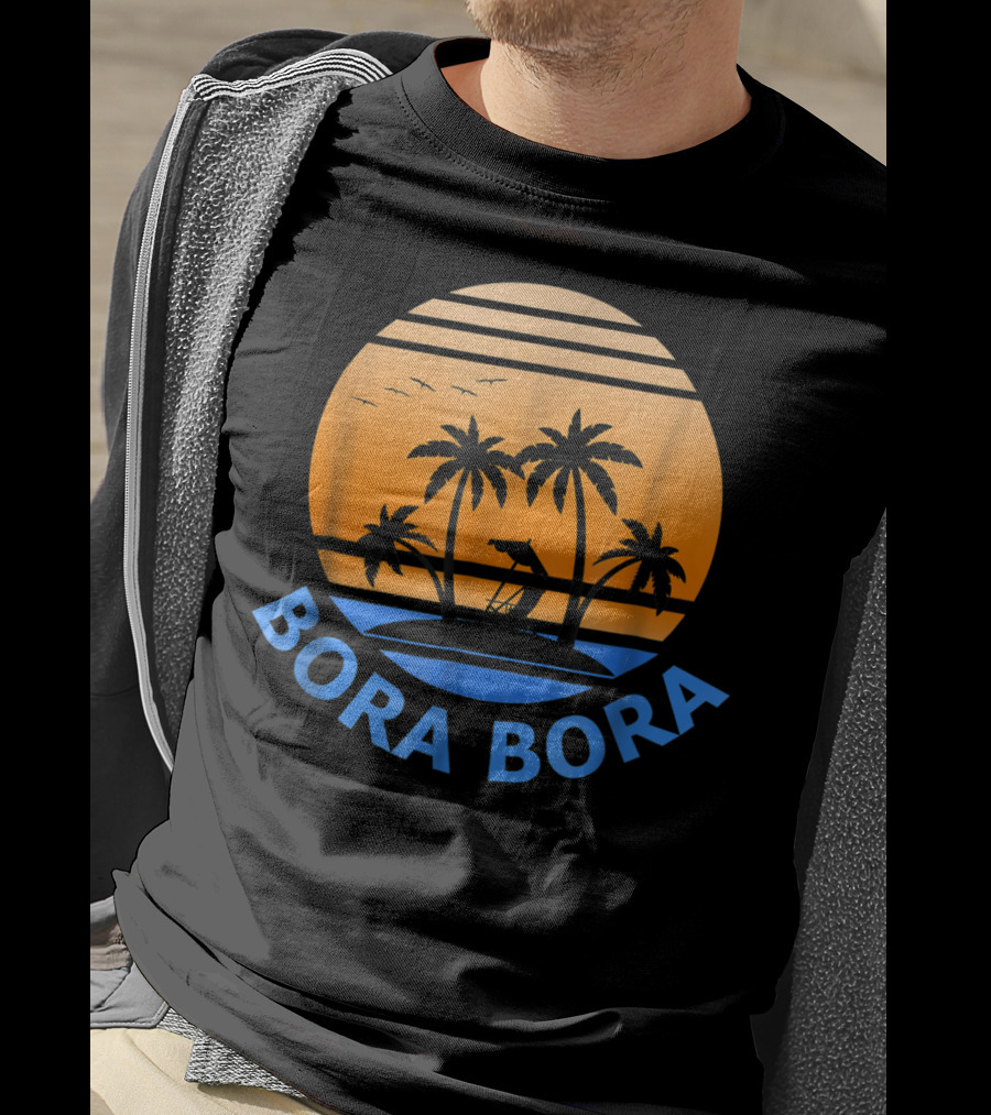 Bora Bora Paradise Island Sunset Vacation T-Shirt