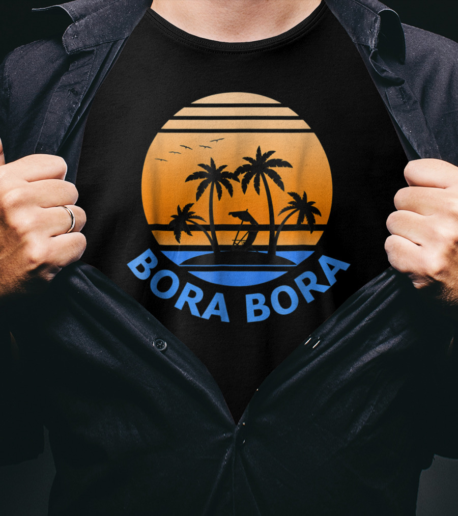 Bora Bora Paradise Island Sunset Vacation T-Shirt