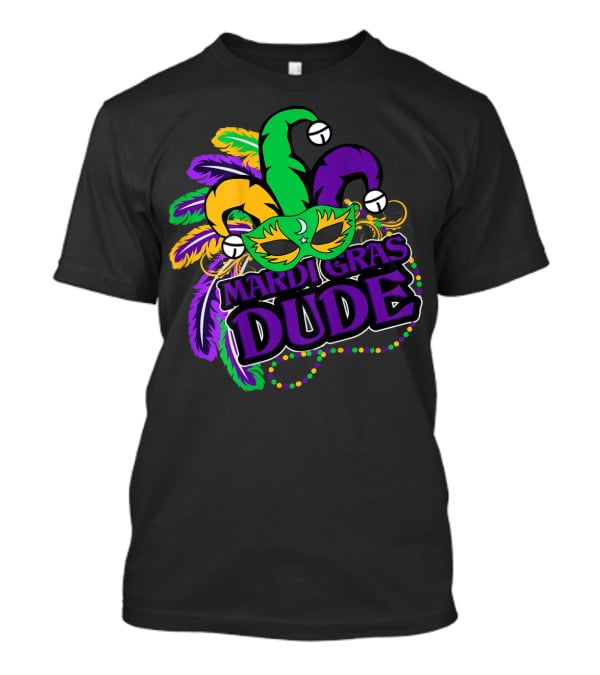 Mardi Gras Dude Kids Feather Mask Jester Ha...T-Shirt Mardi Gras Dude Kids Feather Mask Jester Ha...T-Shirt