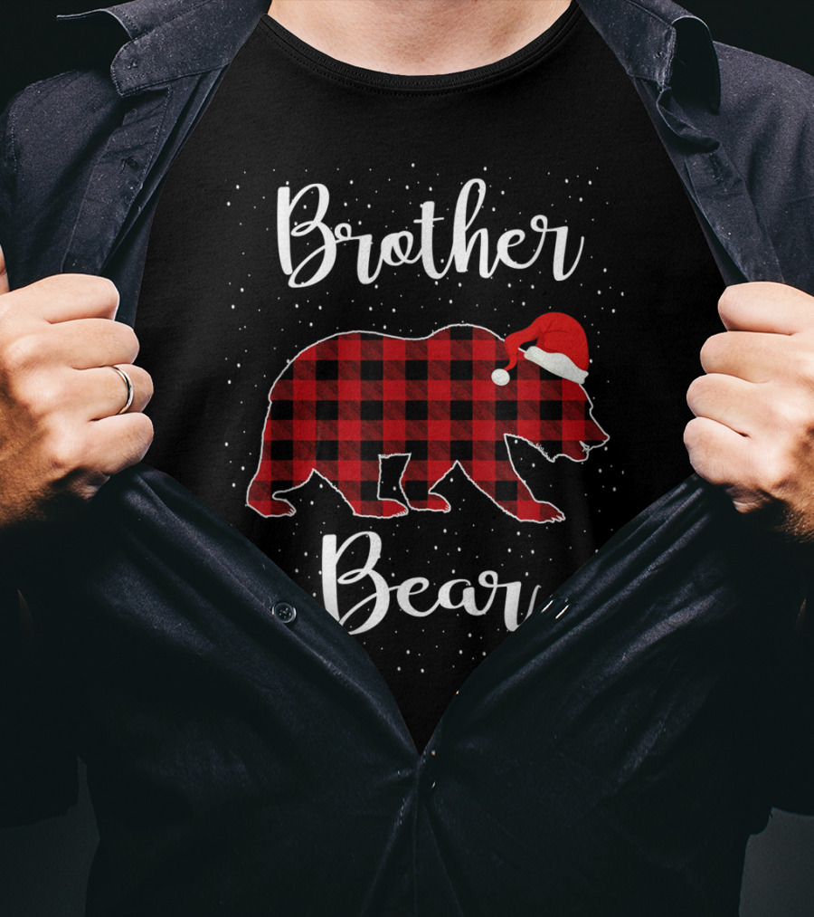 Brother Bear Christmas Plaid Family T-Shirt
