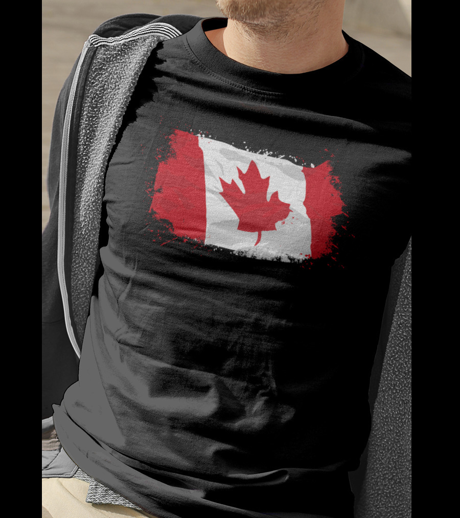 Canada Flag Iconic Maple Leaf Ensign Banner T-Shirt
