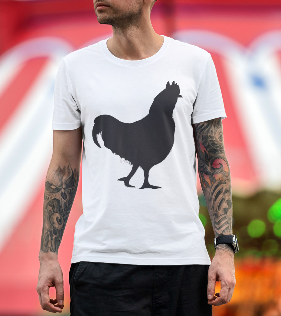 Chicken Poultry Silhouette Icon T-Shirt