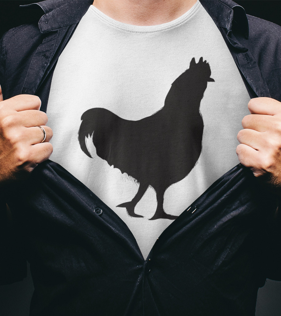 Chicken Poultry Silhouette Icon T-Shirt