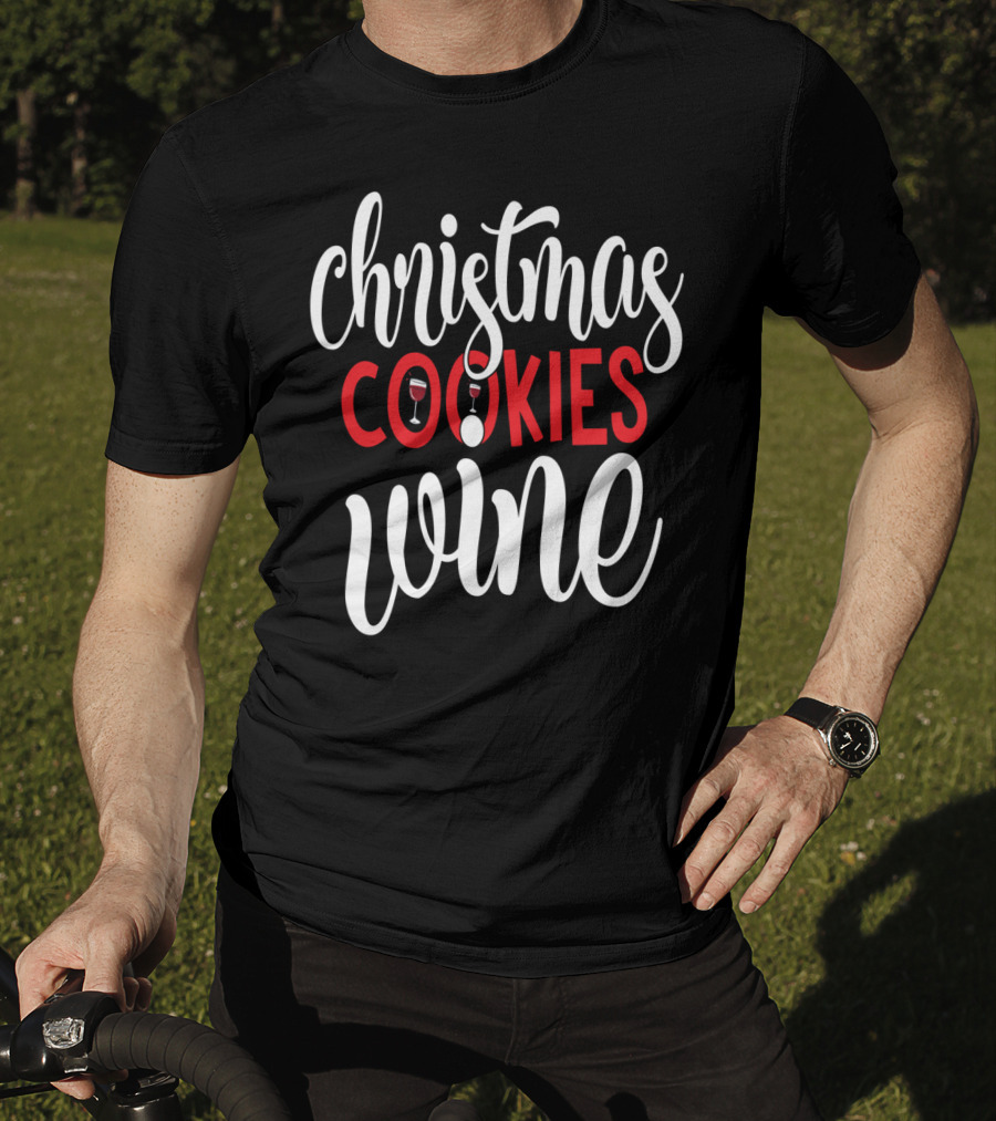 Christmas Cookies Wine Glass Holiday T-Shirt