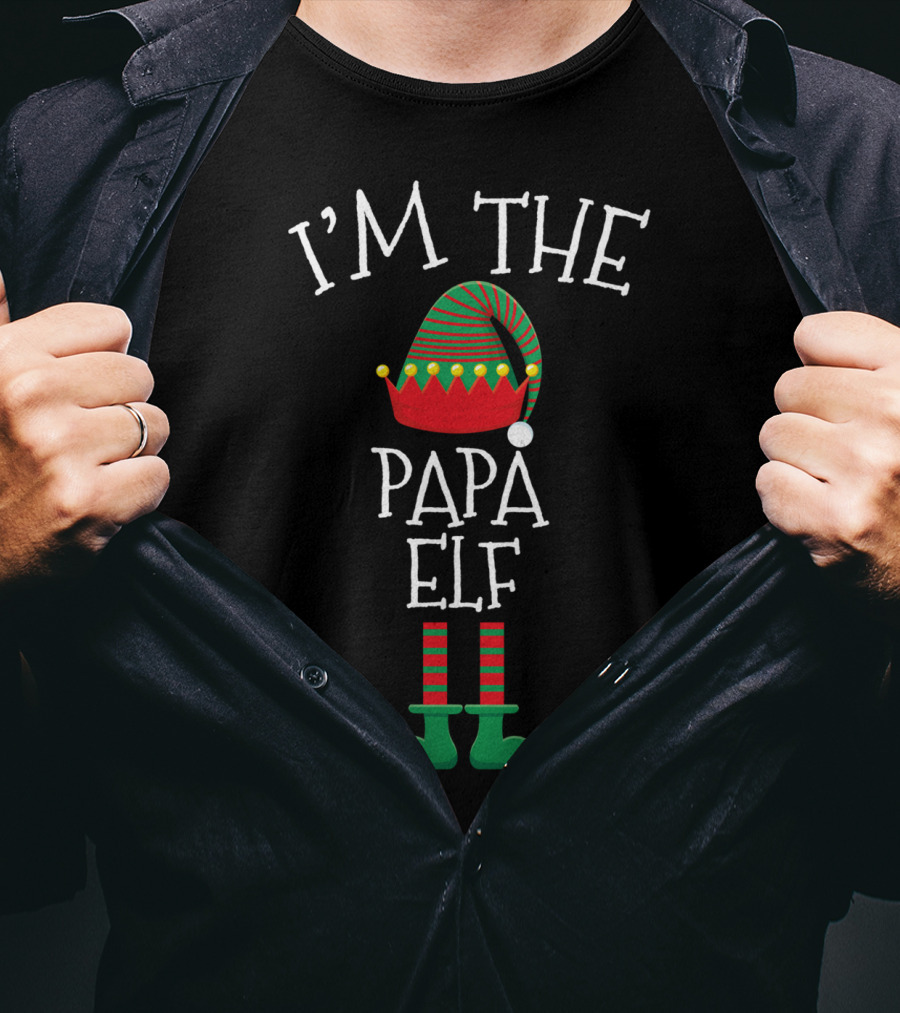 I'm The Papa Elf Christmas Family Group Matching Men T-Shirt