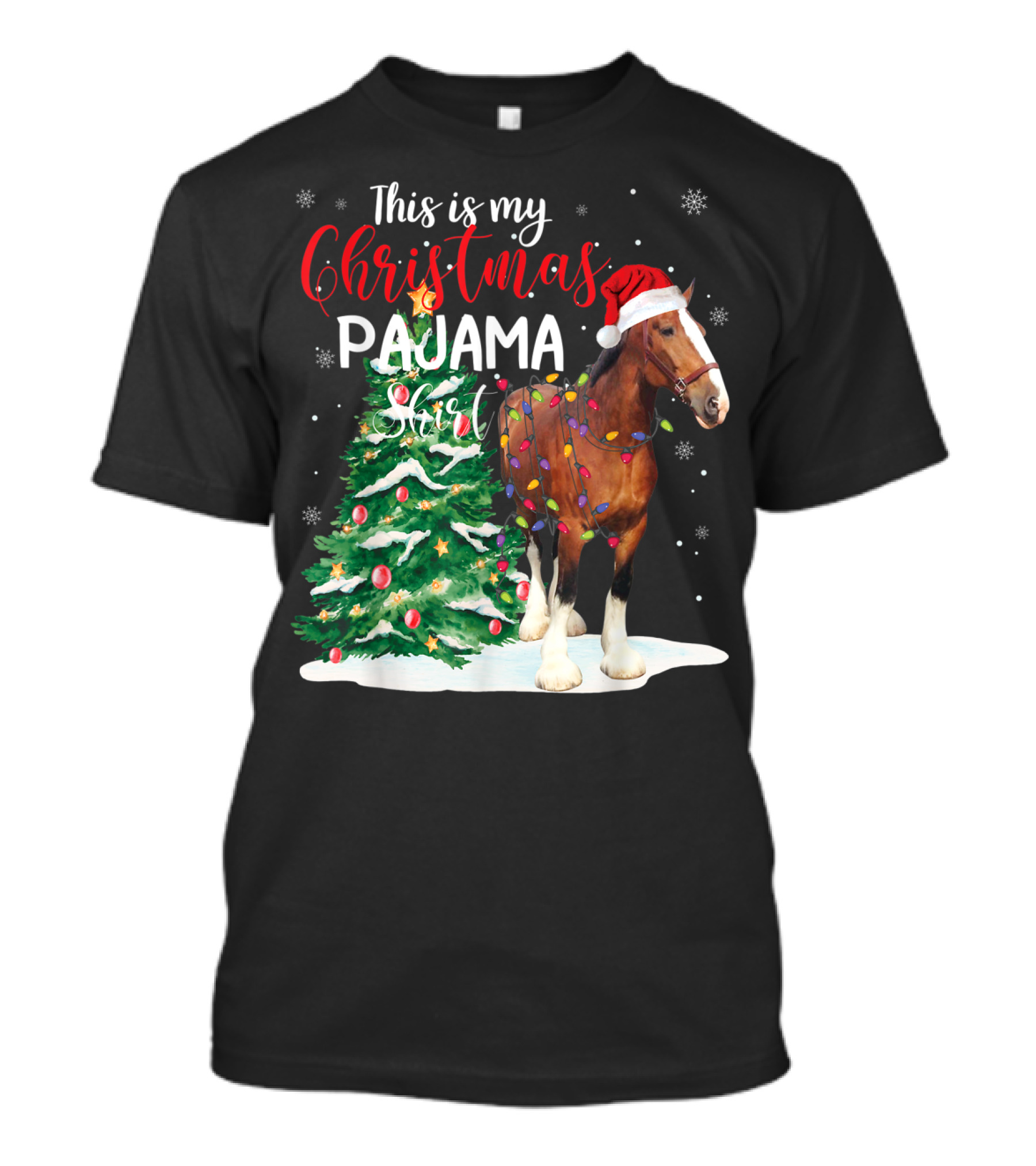 This Is My Christmas Pajama Clydesdale Horse T-Shirt