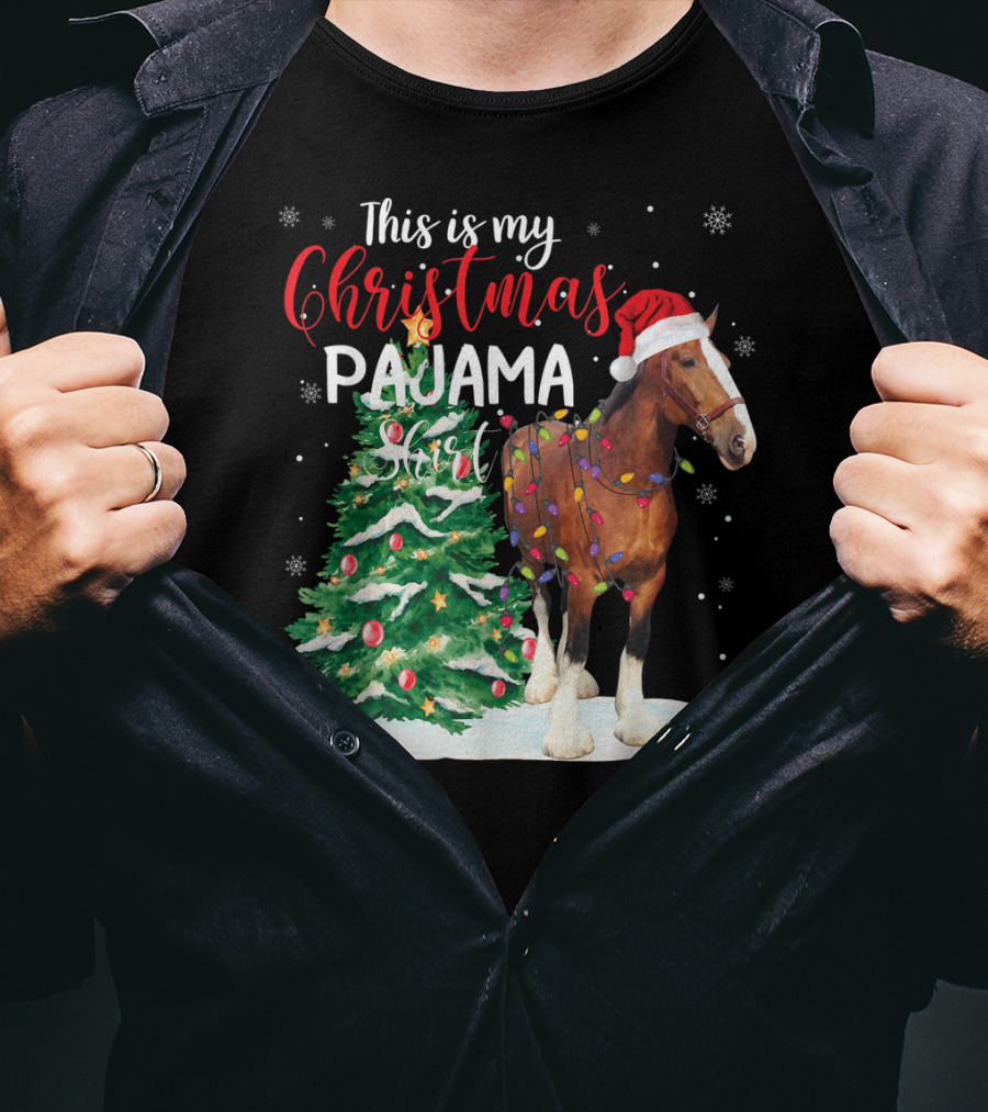 This Is My Christmas Pajama Clydesdale Horse T-Shirt