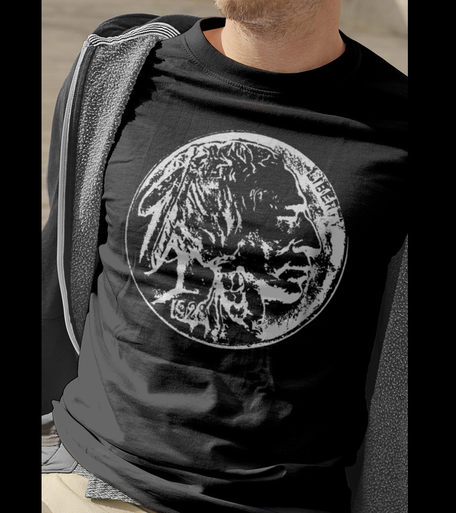 1926 Buffalo Nickel Coin Collector Native American Profile T-Shirt