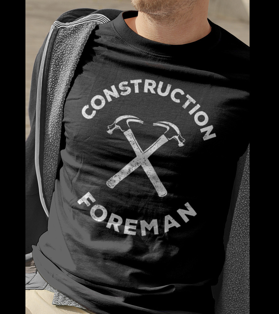 Construction Foreman Crossed Hammer T-Shirt