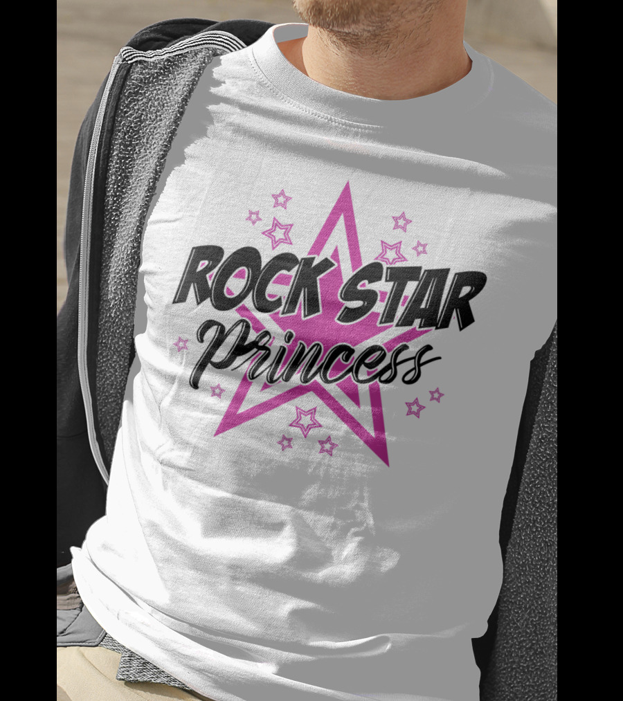 Rockstar Princess Pink Star Sassy Cool T-Shirt