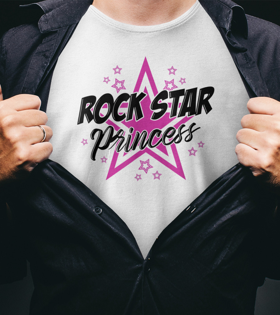 Rockstar Princess Pink Star Sassy Cool T-Shirt