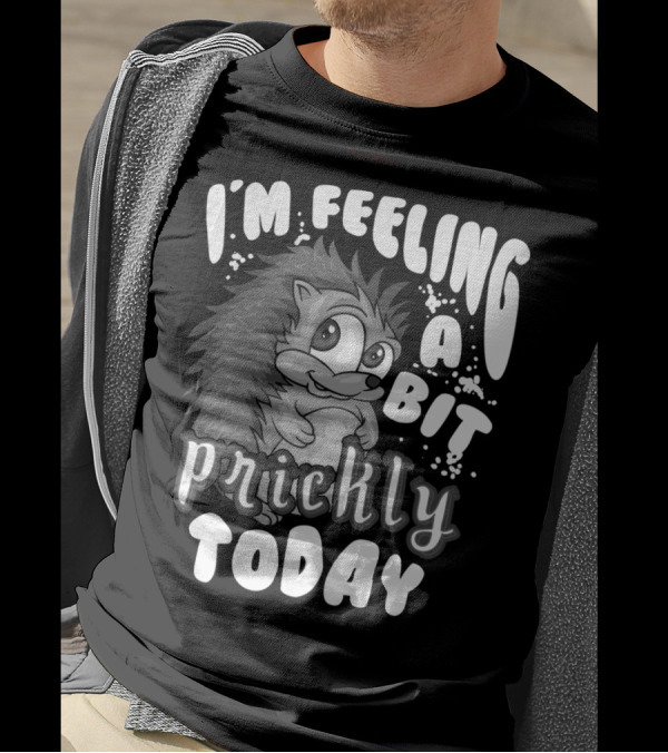 I'm Feeling A Bit Prickly Today Cute Unique Hedgehog T-Shirt