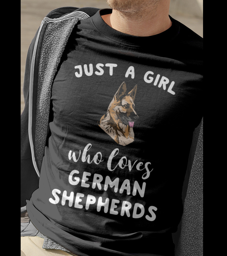 Just A Girl Who Loves German Shepherds T-Shirt