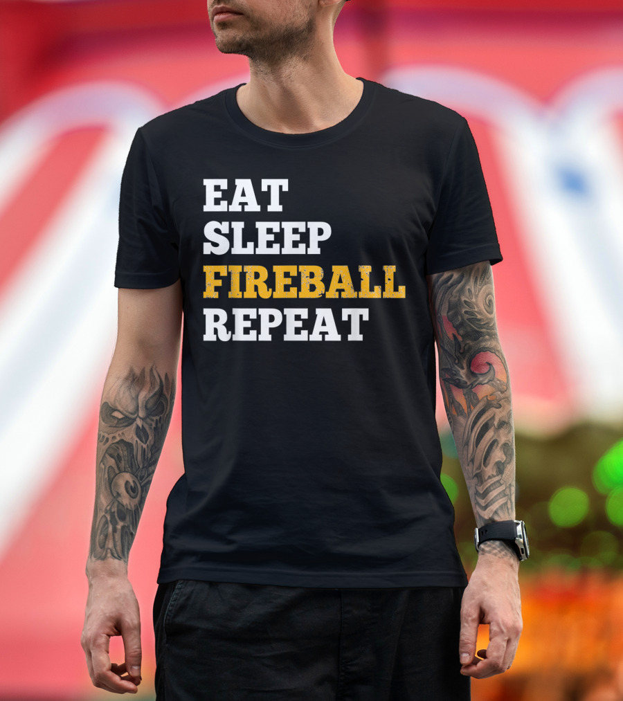 Eat Sleep Fireball Repeat RPG Gamers Gamers T-Shirt