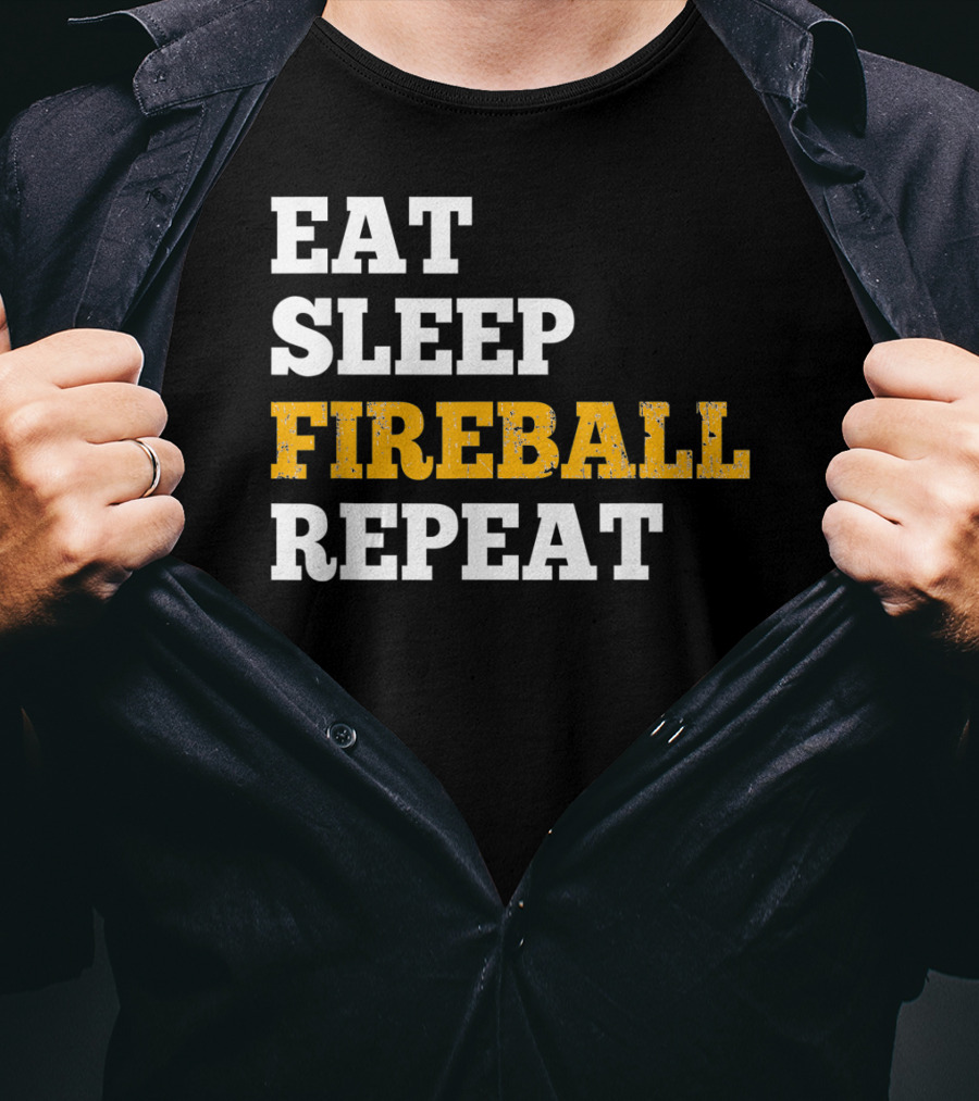 Eat Sleep Fireball Repeat RPG Gamers Gamers T-Shirt