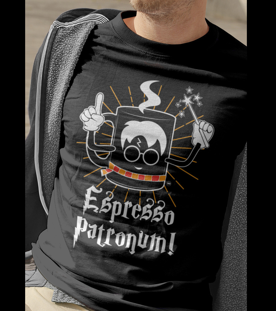 Espresso Patronum Mug Magic Wand Stars Glasses Scar Scarves T-Shirt