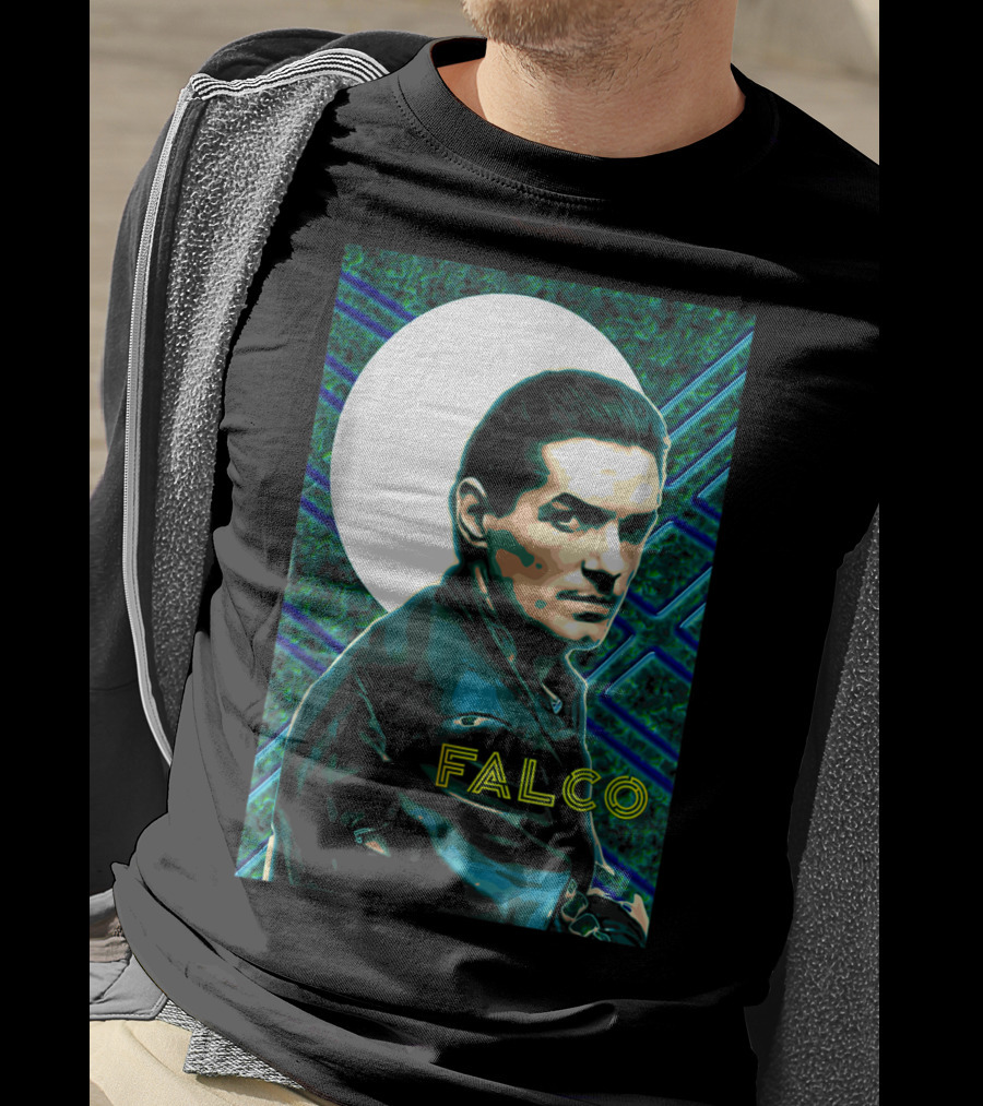 Falco Art Deco Retro Style Portrait T-Shirt