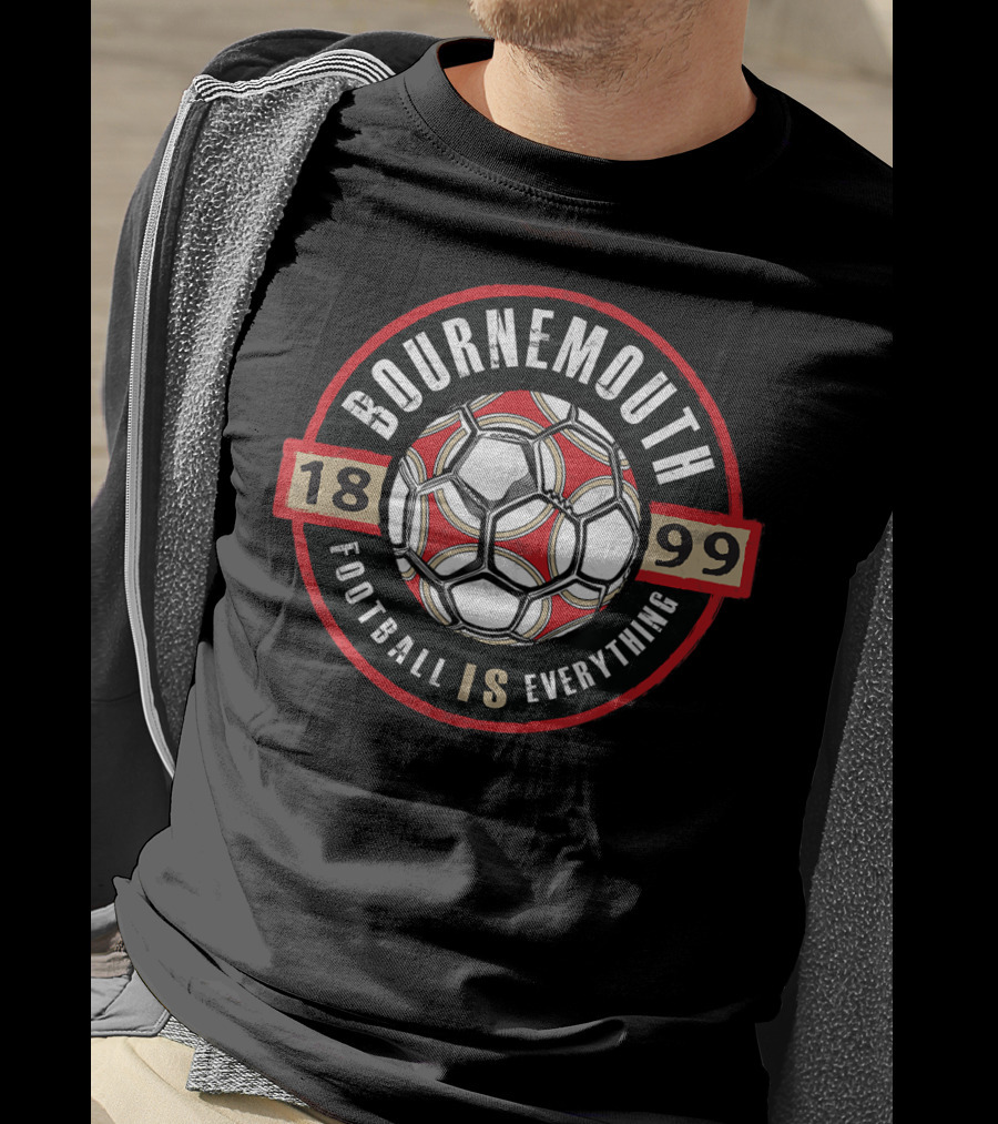 Bournemouth Football Is Everything 1899 Soccer Ball Circle Emblem T-Shirt