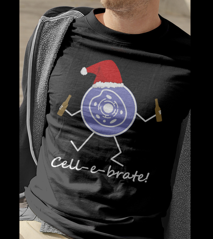 Cell-e-brate Funny Biology Cell Celebrate Christmas T-Shirt