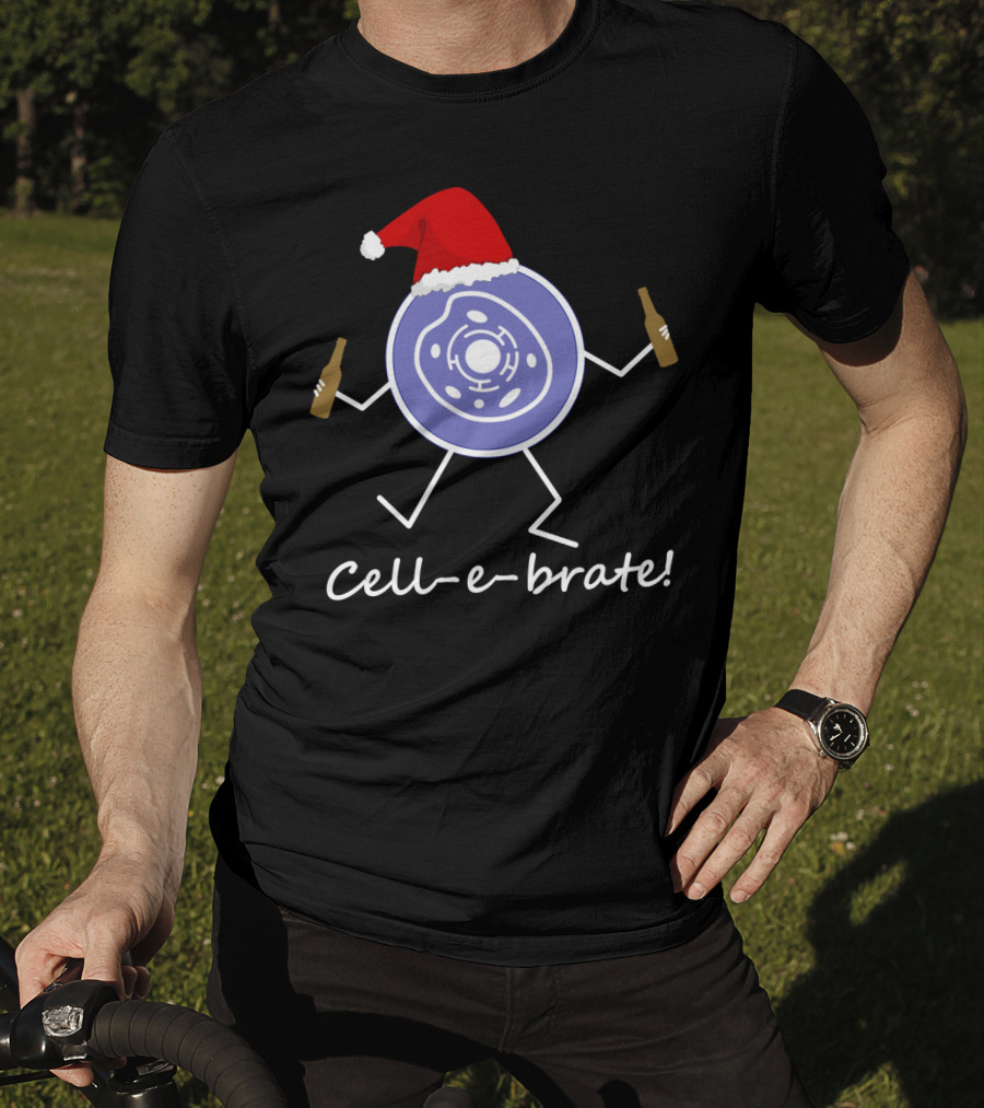 Cell-e-brate Funny Biology Cell Celebrate Christmas T-Shirt