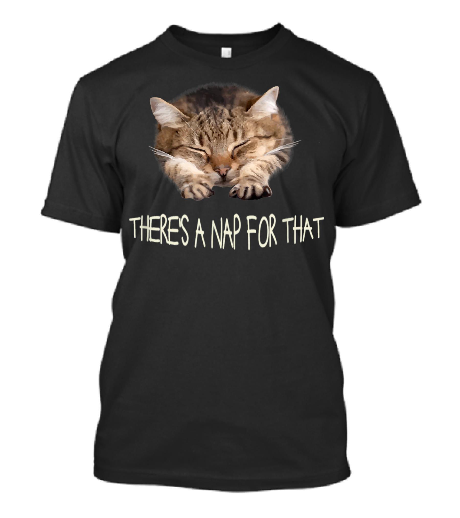 Funny Cat There's A Nap For That Sleepy Feline Charm T-Shirt