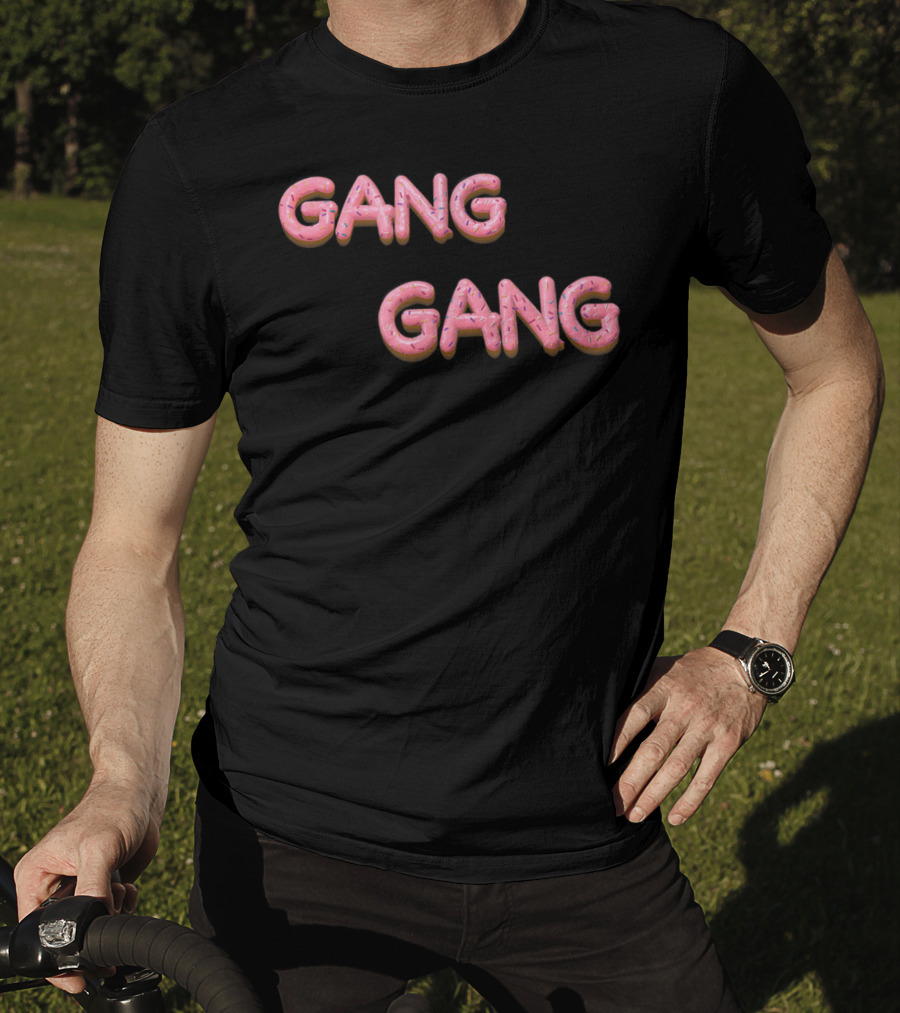 Gang Gang Pink Donut Font With Sprinkles T-Shirt