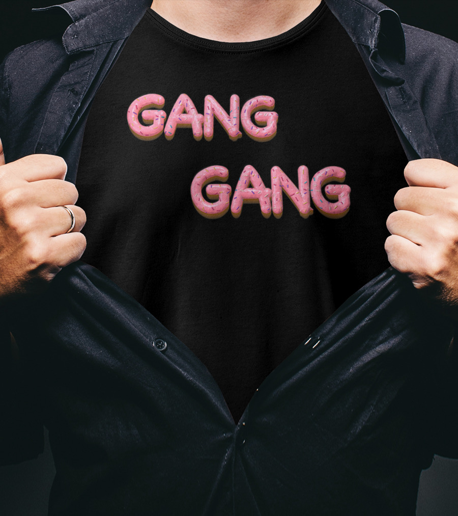 Gang Gang Pink Donut Font With Sprinkles T-Shirt