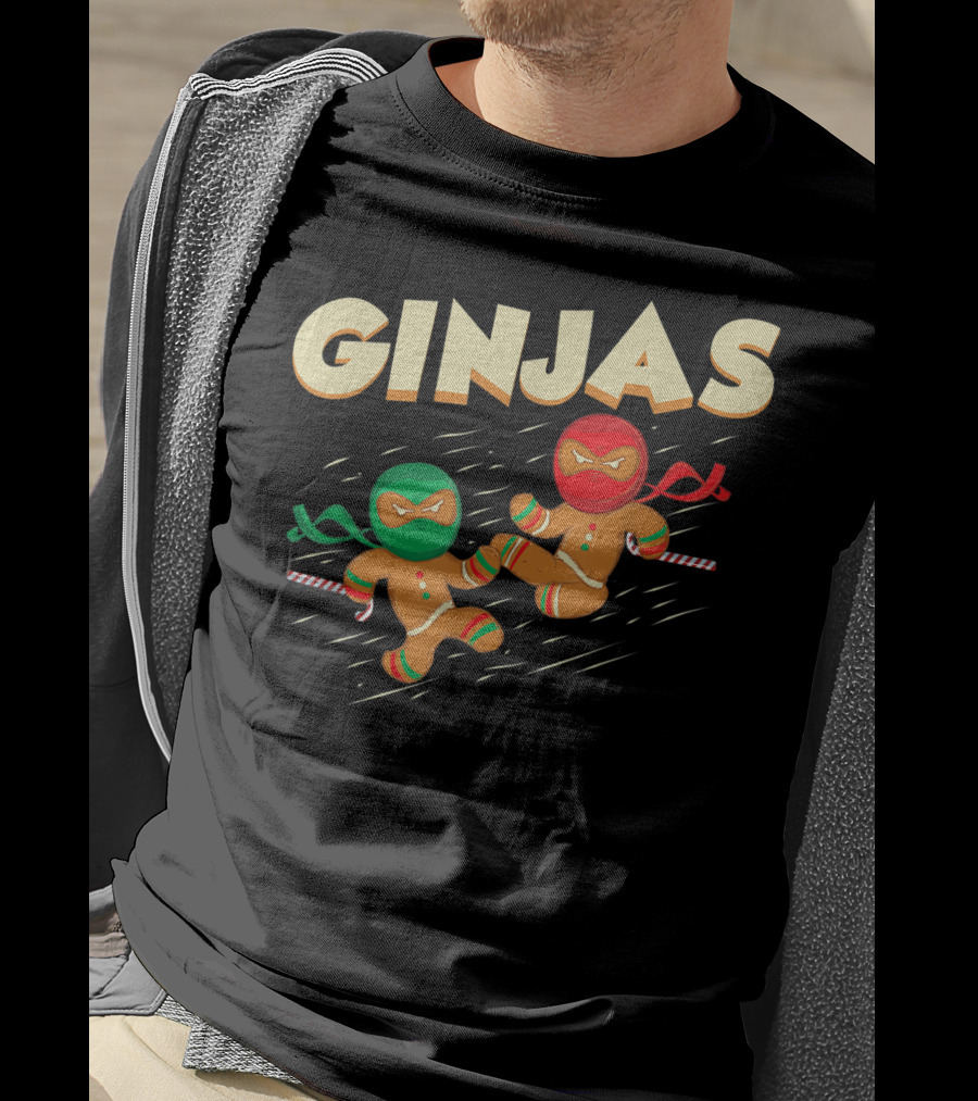 Ginjas Ninja Gingerbread Warriors T-Shirt