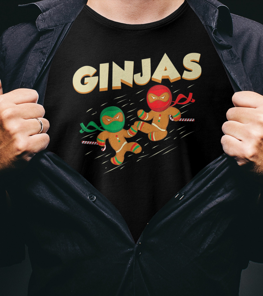 Ginjas Ninja Gingerbread Warriors T-Shirt