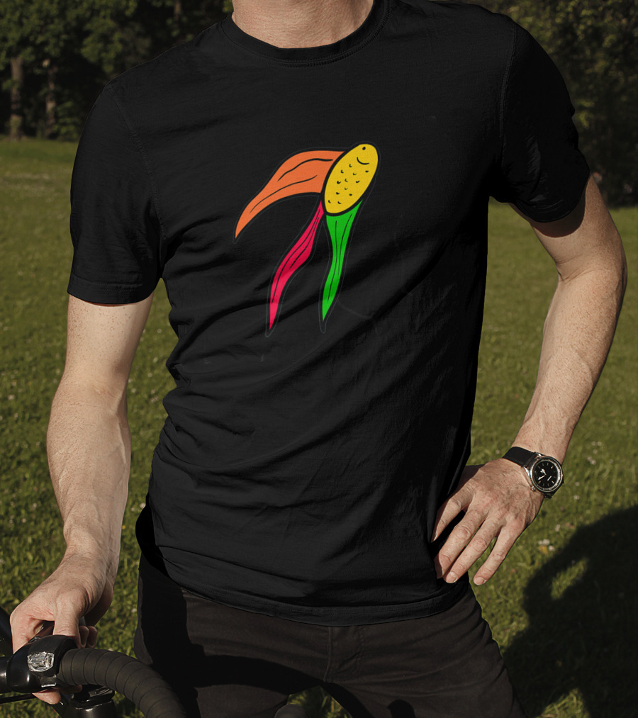 Goldfish Corn Fusion In Vibrant Colors T-Shirt