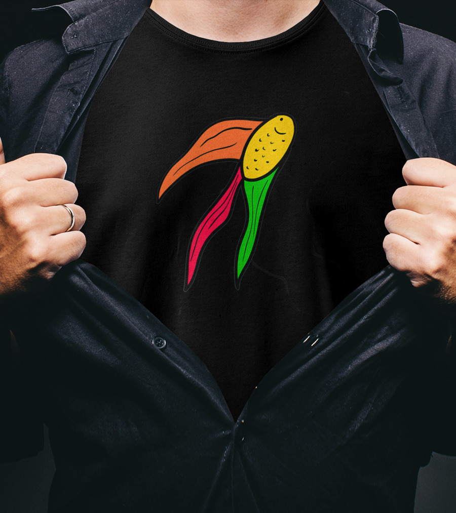 Goldfish Corn Fusion In Vibrant Colors T-Shirt