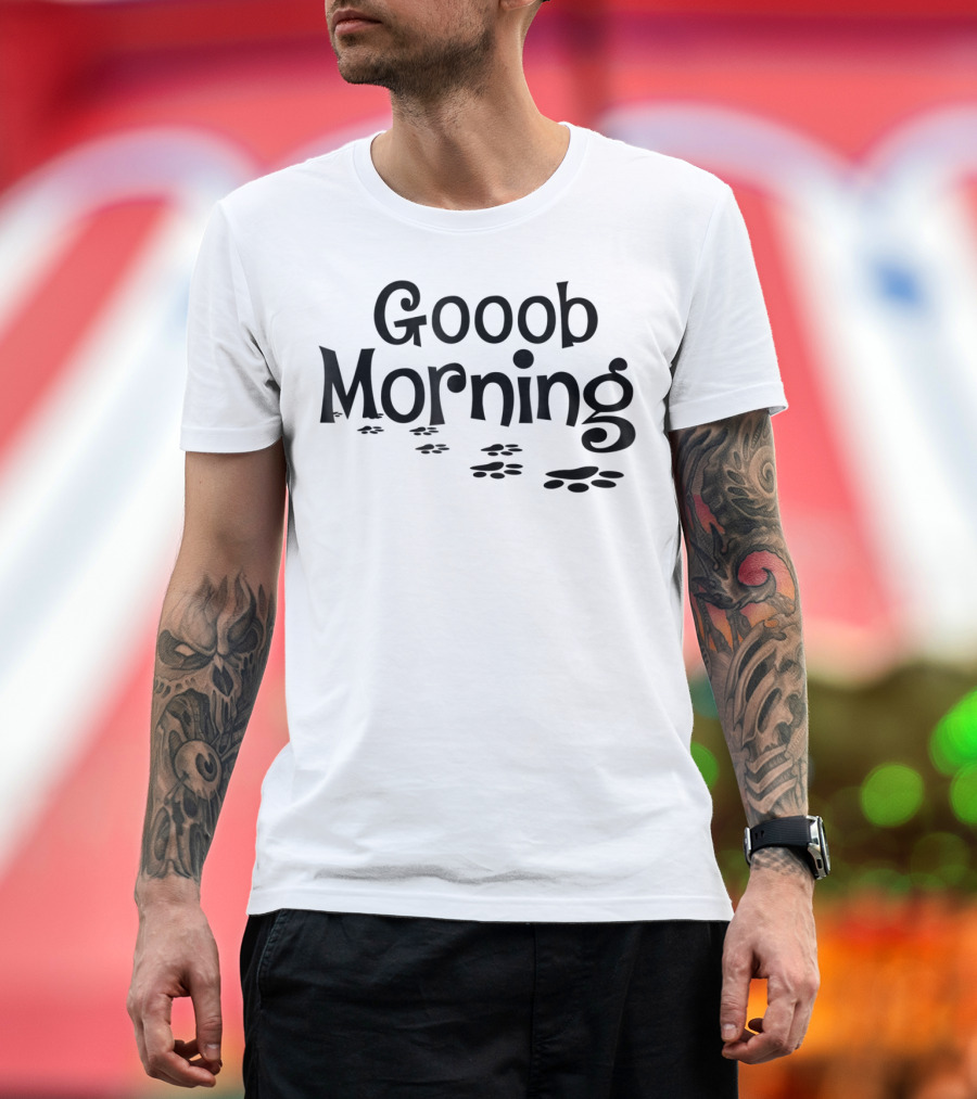 Gooob Morning Paw Prints T-Shirt