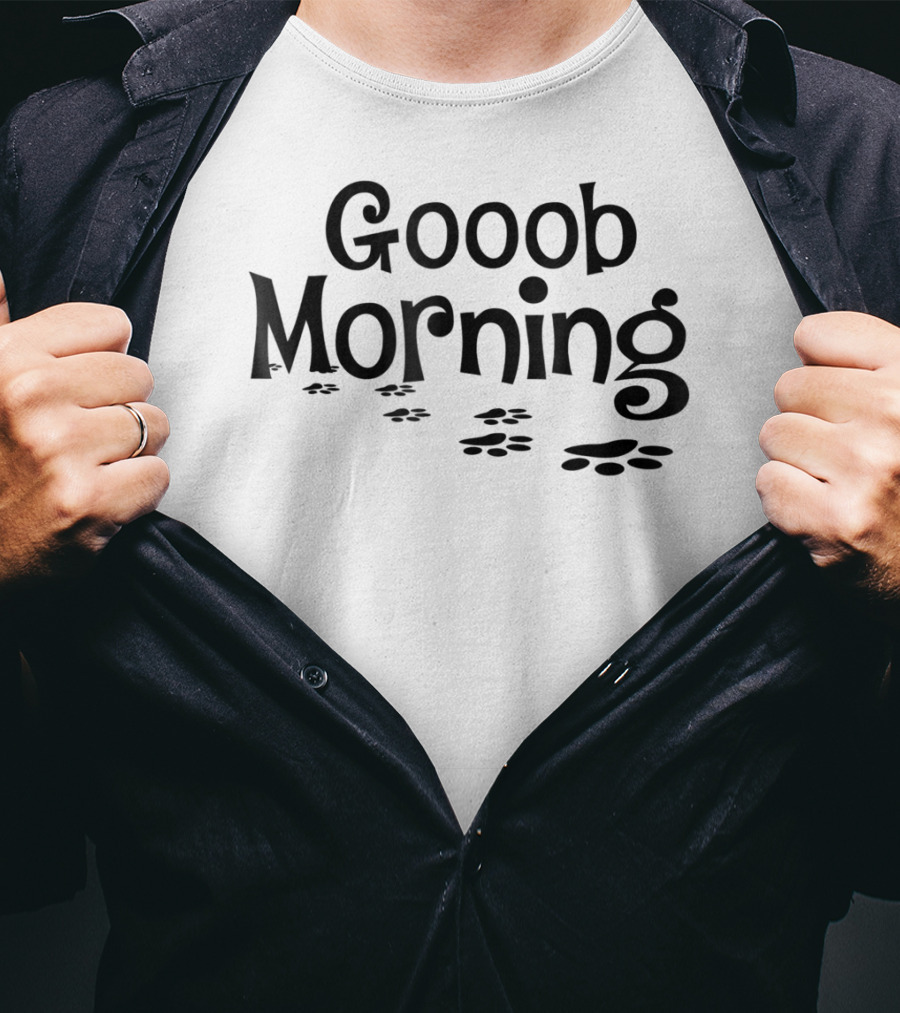 Gooob Morning Paw Prints T-Shirt
