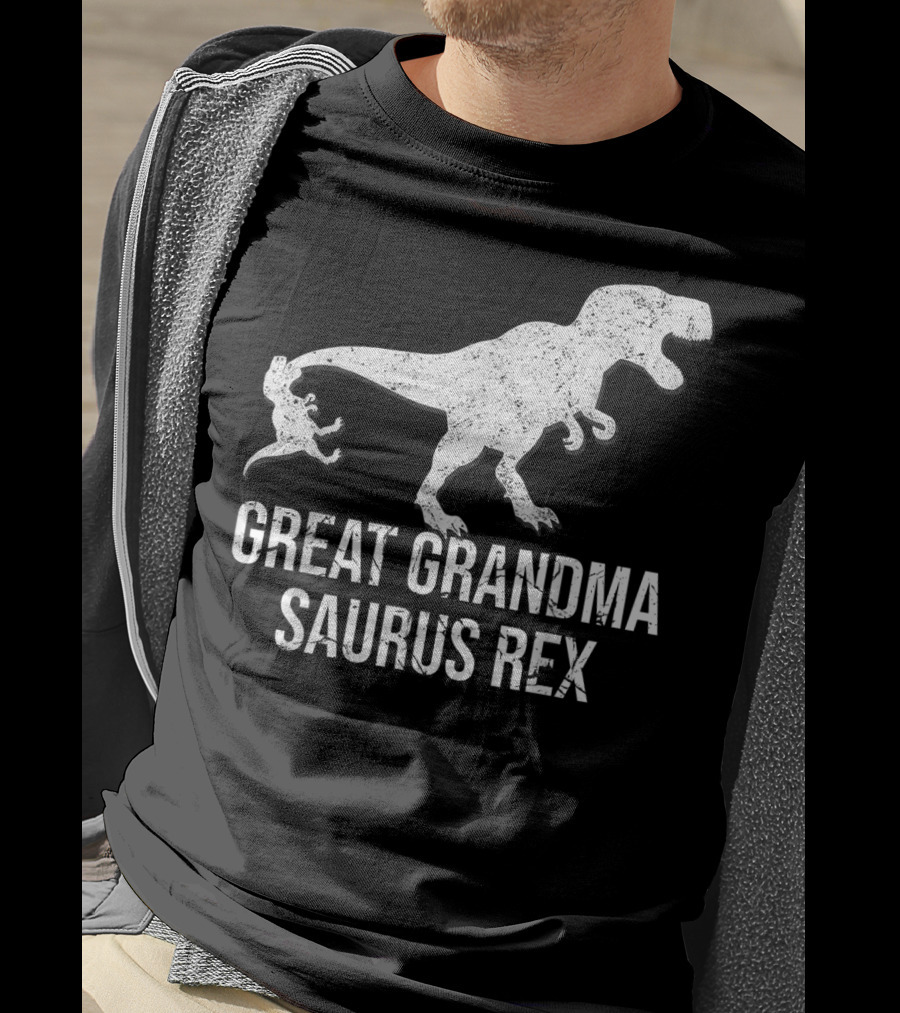 Great Grandma Saurus Rex Funny Grandma T-Rex Dinosaur T-Shirt