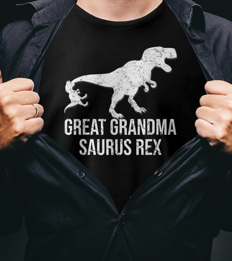 Great Grandma Saurus Rex Funny Grandma T-Rex Dinosaur T-Shirt