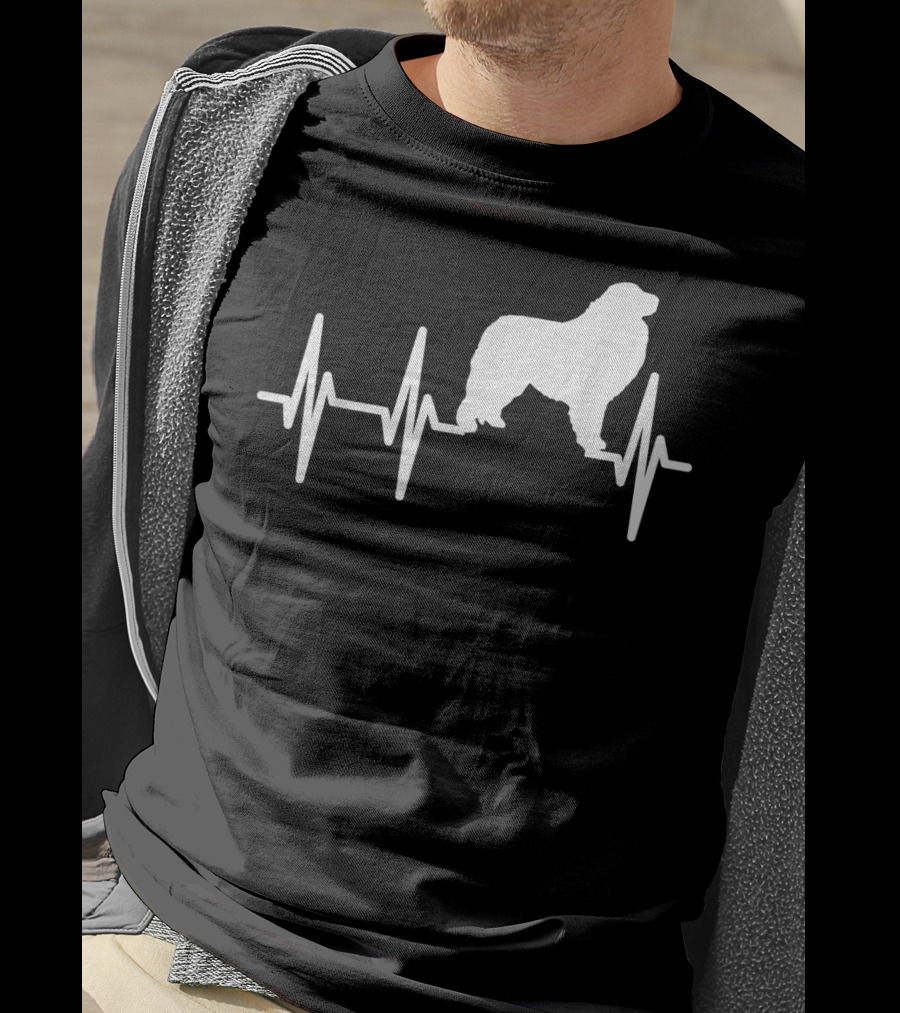 Great Pyrenees Heartbeat Dog Pet EKG Line T-Shirt