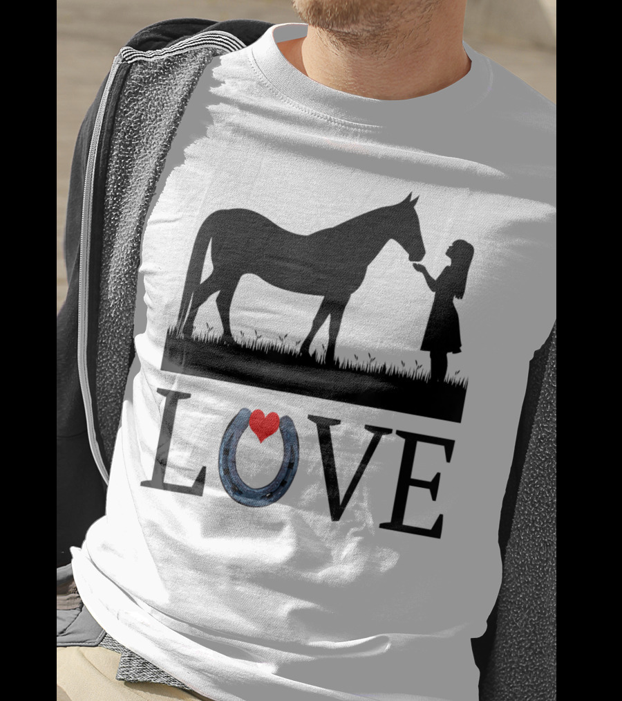 Horse Love Equestrian Girls Western Country Rodeo English T-Shirt