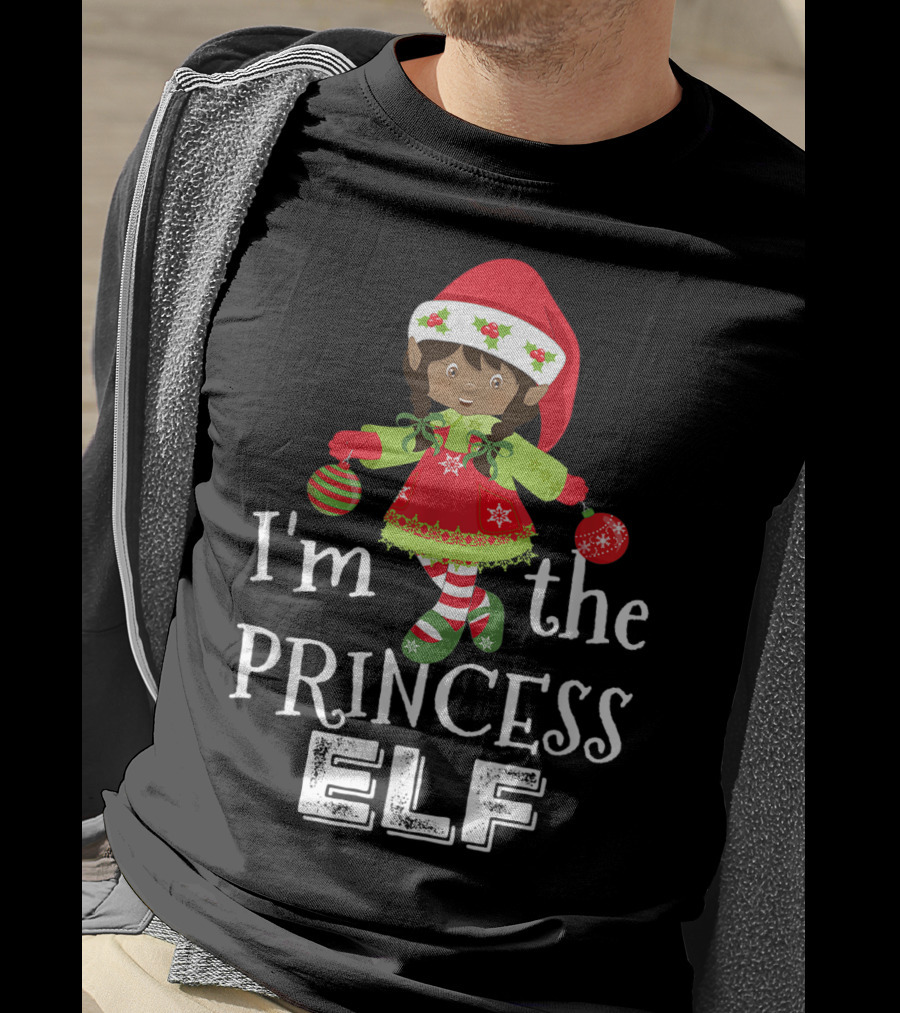 I'm The Princess Elf African American Holiday Festive Cheer T-Shirt
