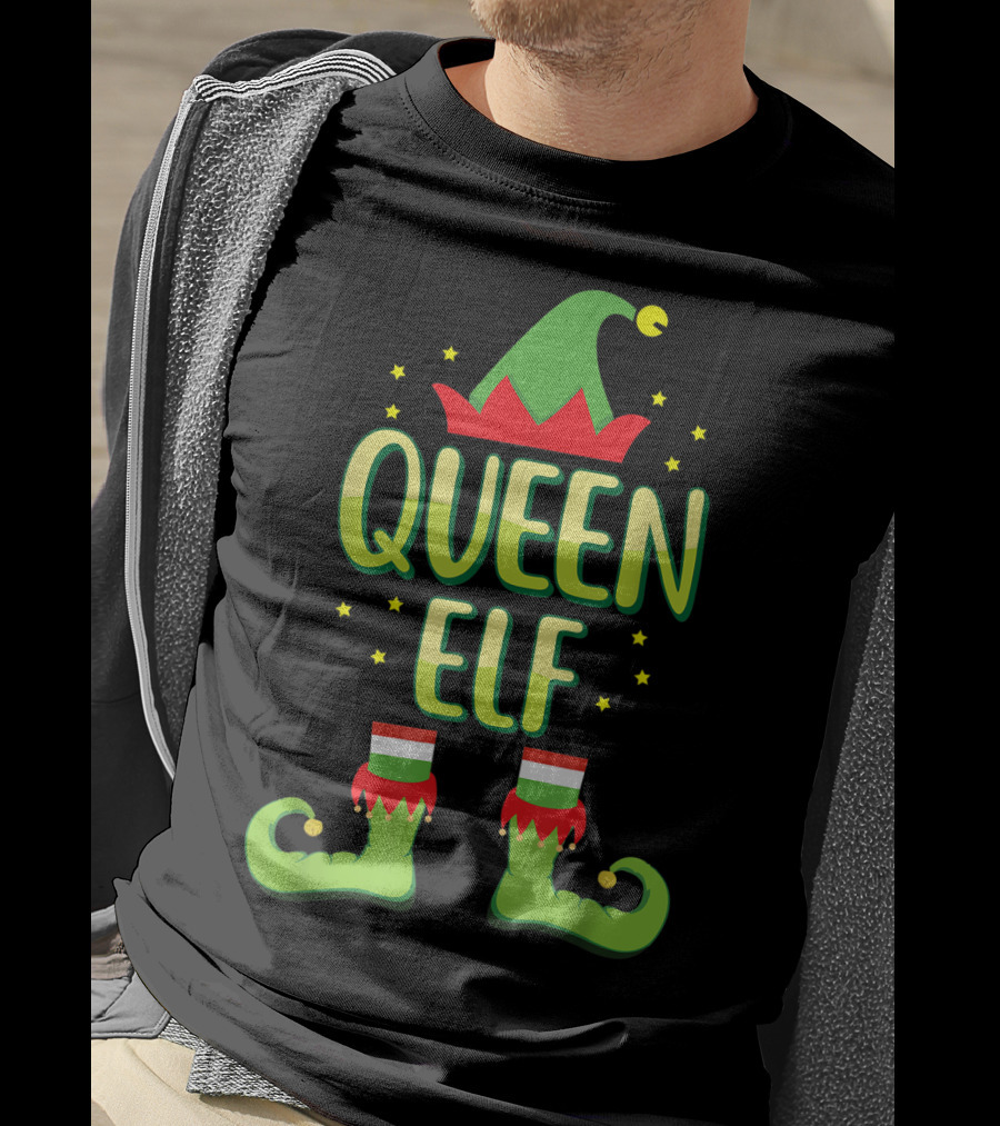Queen Elf Matching Family Group Holiday T-Shirt