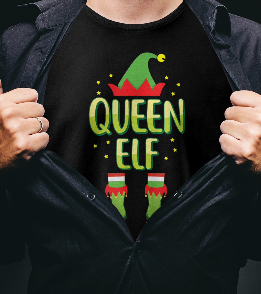 Queen Elf Matching Family Group Holiday T-Shirt