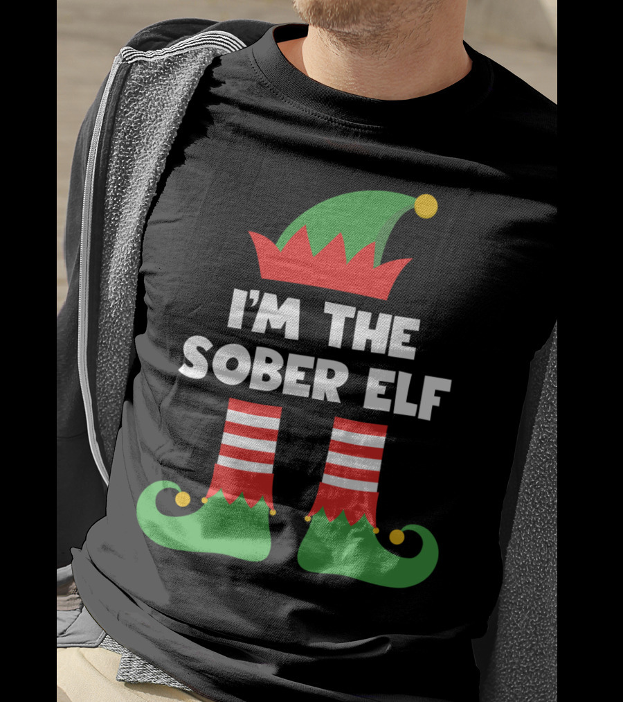 I'm The Sober Elf Xmas Festive Humor T-Shirt