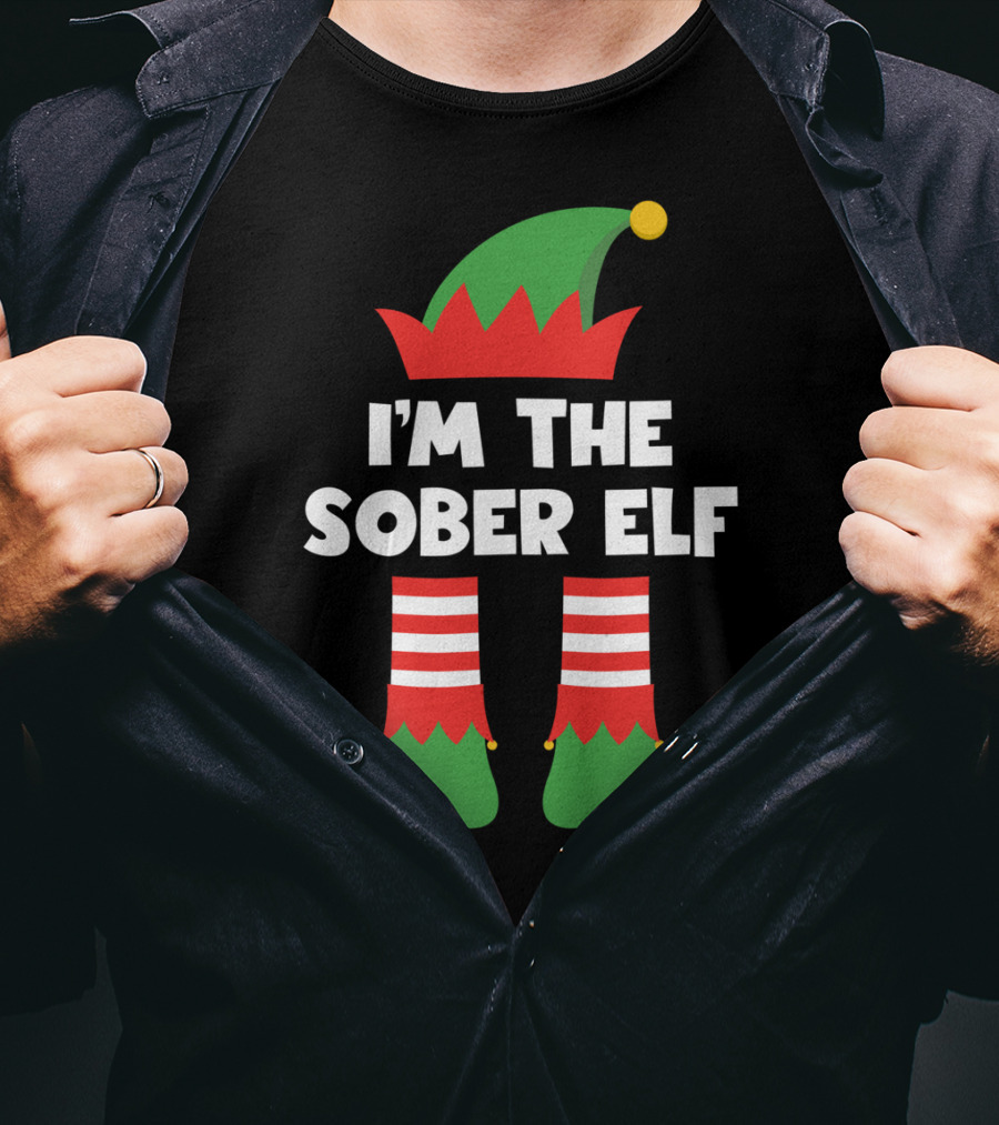 I'm The Sober Elf Xmas Festive Humor T-Shirt