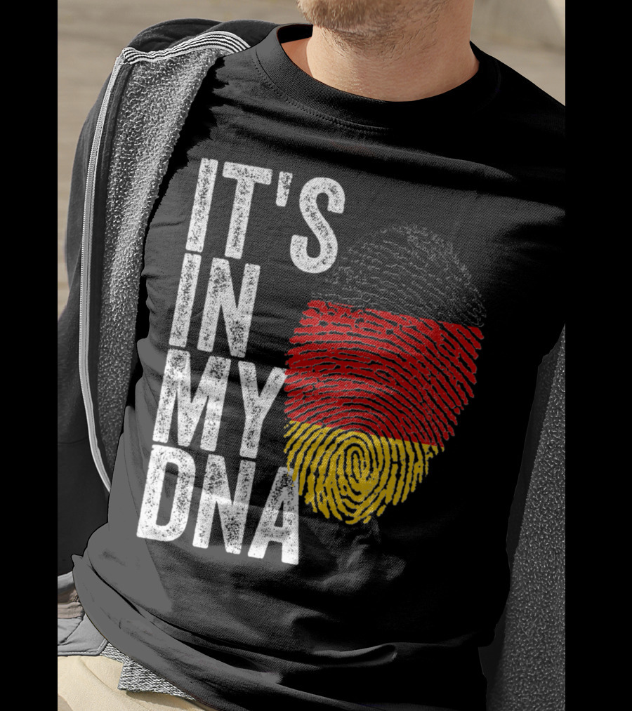 It's In My DNA Fingerprint German Flag Germany Pride T-Shirt