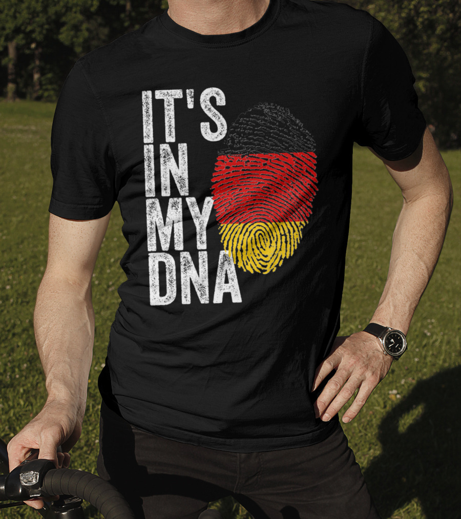 It's In My DNA Fingerprint German Flag Germany Pride T-Shirt