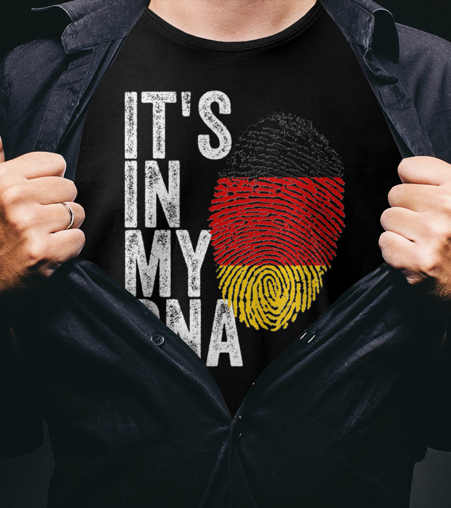 It's In My DNA Fingerprint German Flag Germany Pride T-Shirt