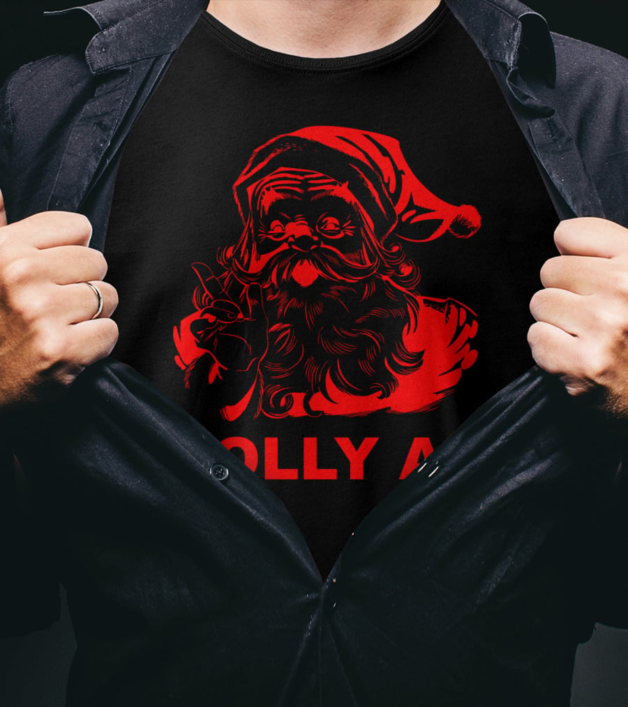 Jolly AF Funny Christmas Santa T-Shirt