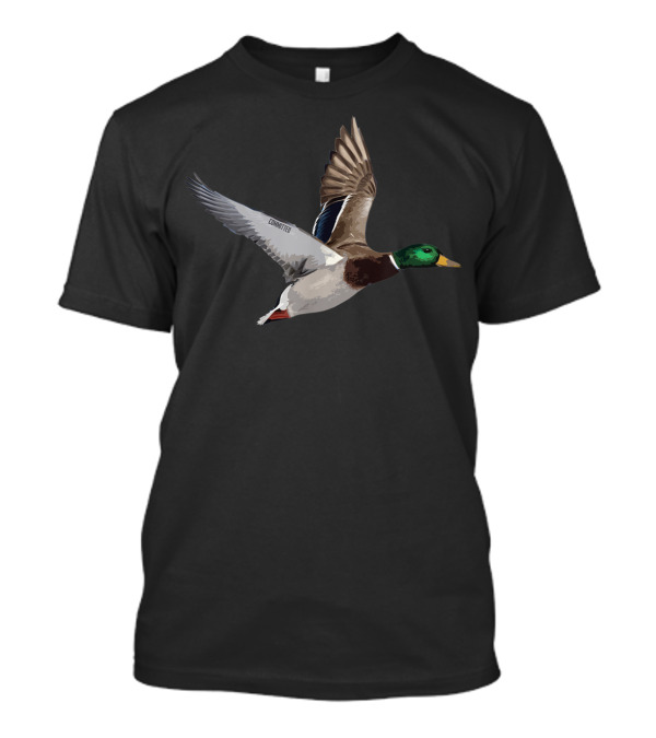 Lazy Drake Duck Committed Waterfowl Hunting T-Shirt