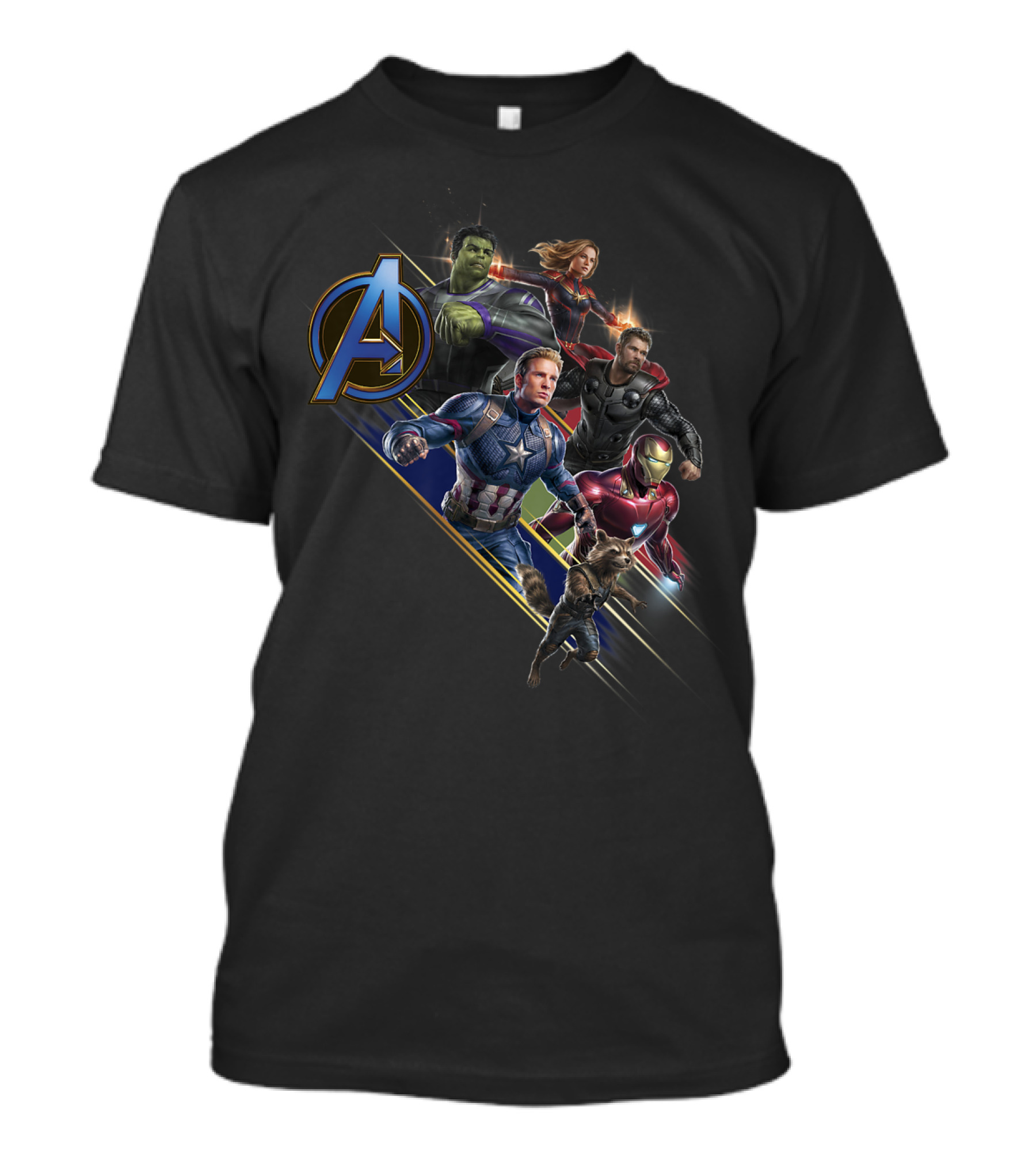 Avengers Endgame Heroes Assemble Action Pose With Iconic A T-Shirt